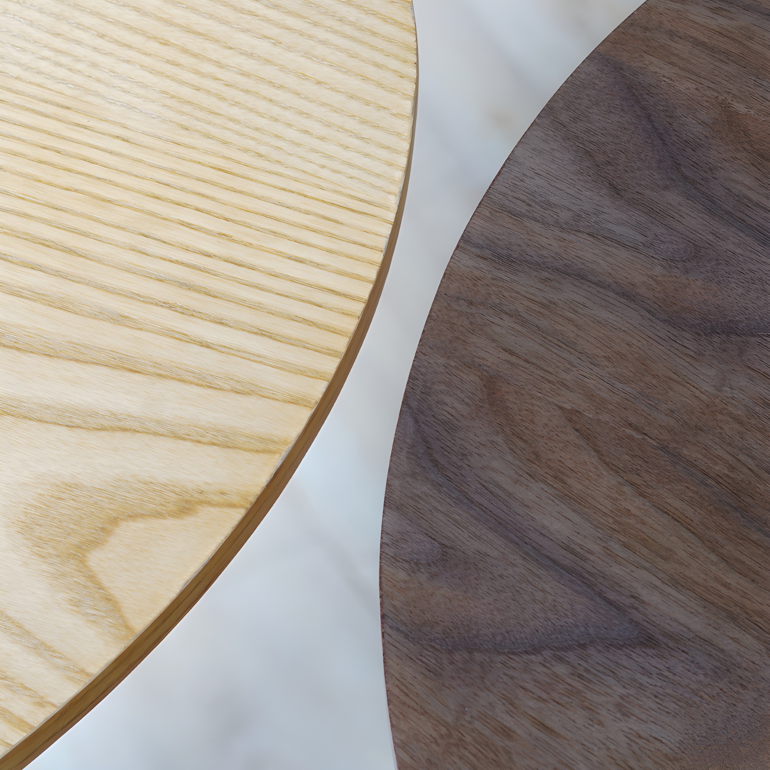 Round Tulip Base Casual Dining Table Four-Color Fixed Table with Solid Wood - image 13