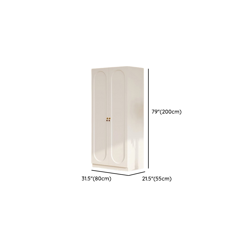 White Modish Manufactured Wood Armoire Cabinet with Adaptable Shelf, Soft Close Door, and Clothing Rod - image 8