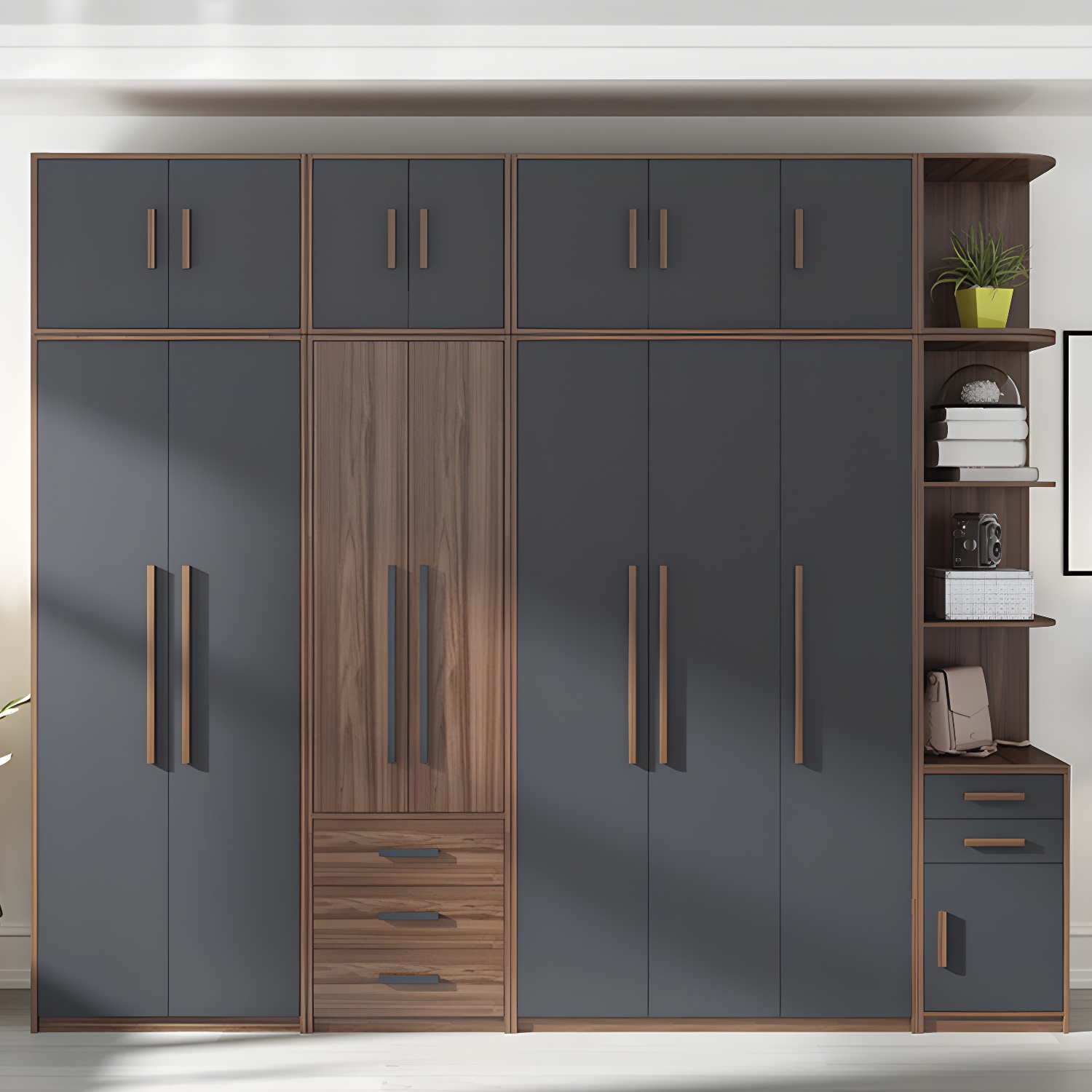Contemporary Wardrobe Armoire Engineered Wood Wardrobe Closet