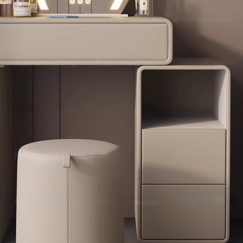 Multi-Purpose Tan Vanity Set with Lighting, Push-Pull, Adjustable Touch, and Adjustable Brightness - image 3