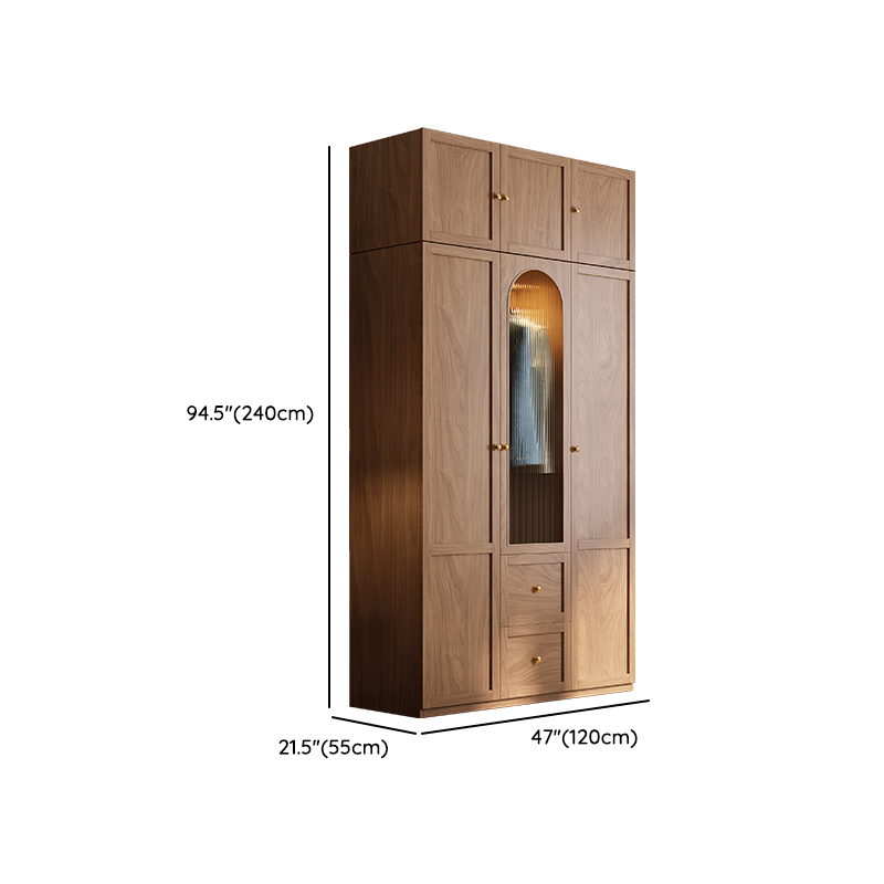 Trendy Unfinished Color Engineered Wood Unattached Armoire Cabinet - image 22