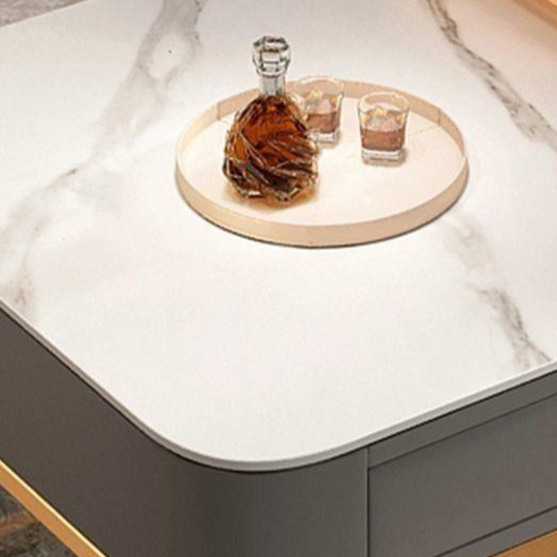Square Double Nesting Accent Table with Framework Base for Home - image 7