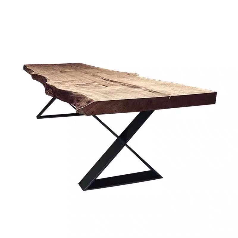 Scandinavian Rectangular Dining Table with Lumber Top in Auburn, Standard Height, Fixed Mechanism, Seats 8/6/4 - image 5