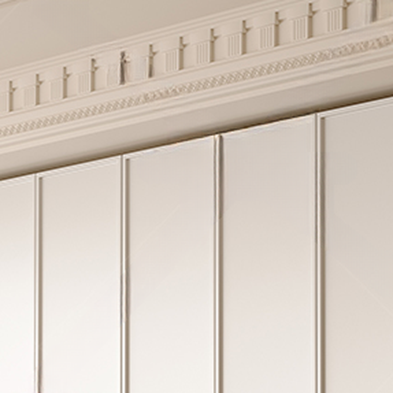 Chalk Modern Wooden Standalone Almirah with 3-Drawer, Interior Shelves, and Hanging Rod - image 5