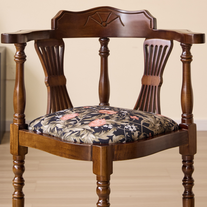 Drawing Room Arm Chair with Cushion, Arms, Natural Wood Legs, Low Back, and Foot Pads - image 10