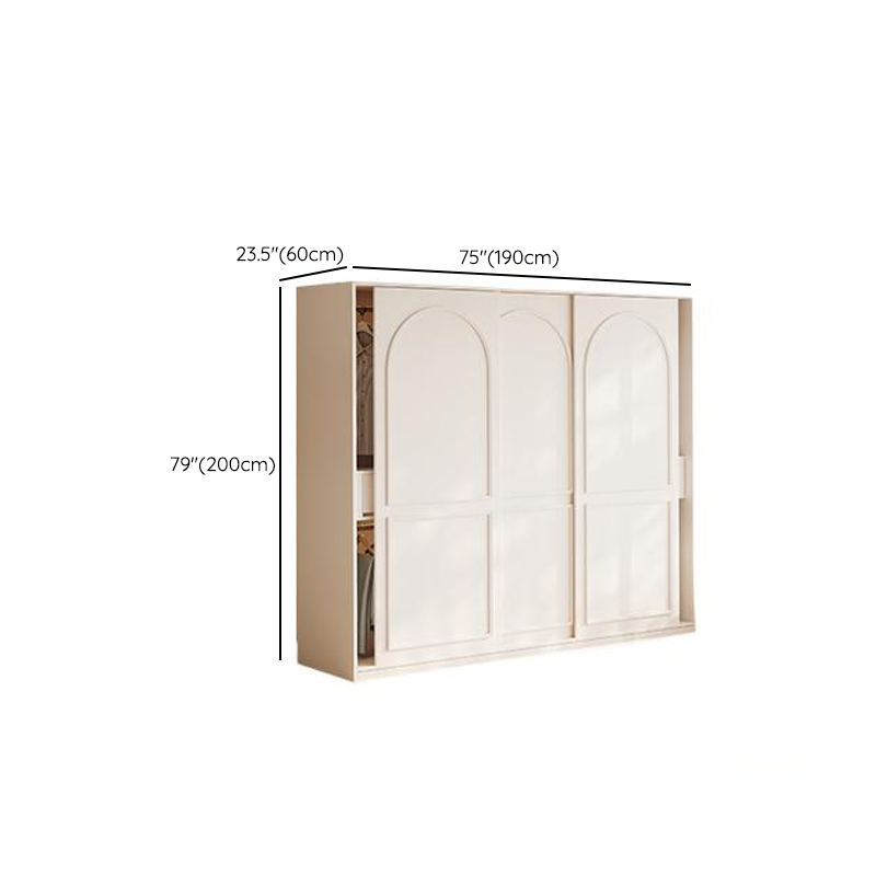 Casual White Wooden Wardrobe with 5 Drawers/4 Drawers/2 Drawers, Interior Shelves & Hanging Rod - image 16