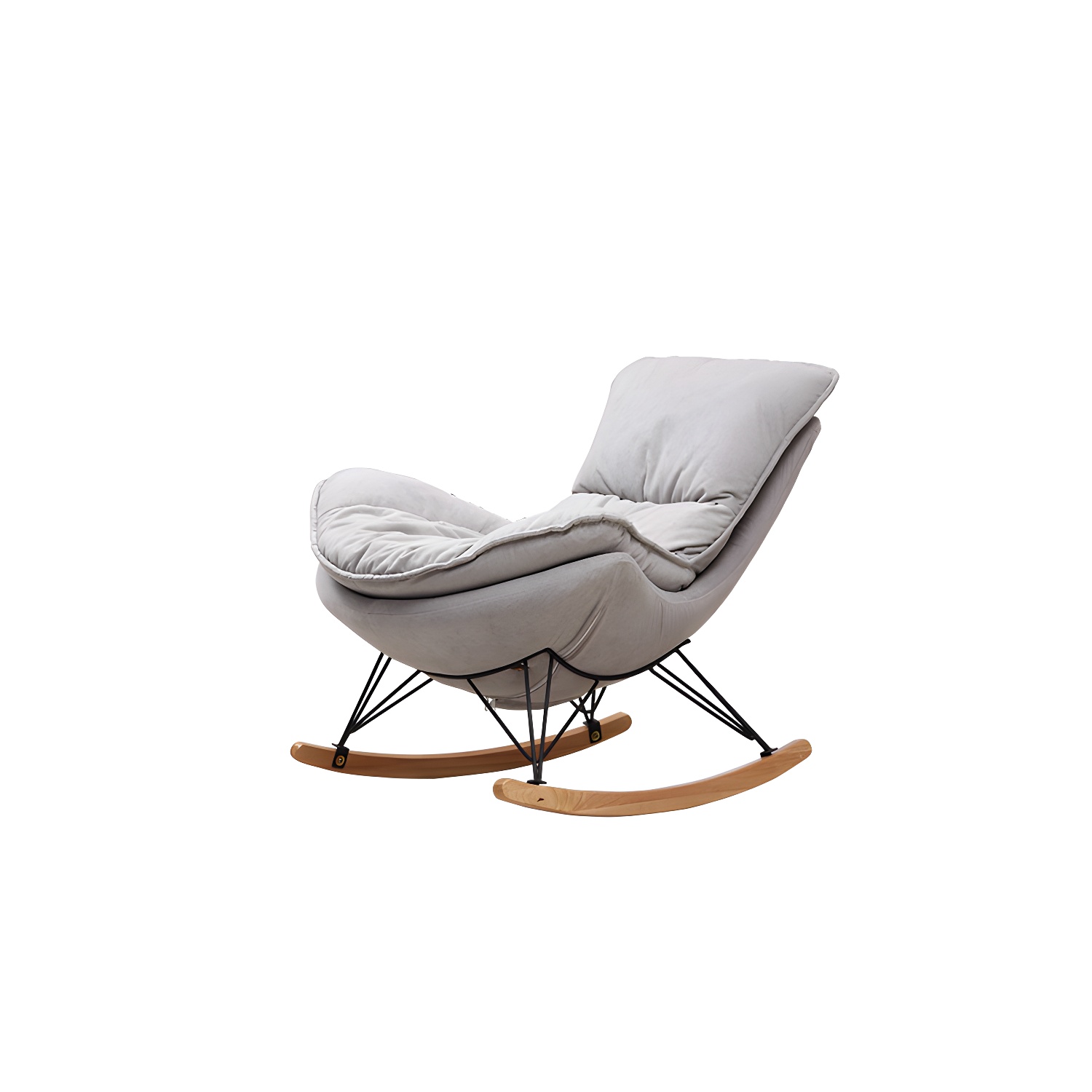 Modern Style Rocking Chair Indoor Mother Feeding Sofa Rocking Chair with Ottoman - image 14