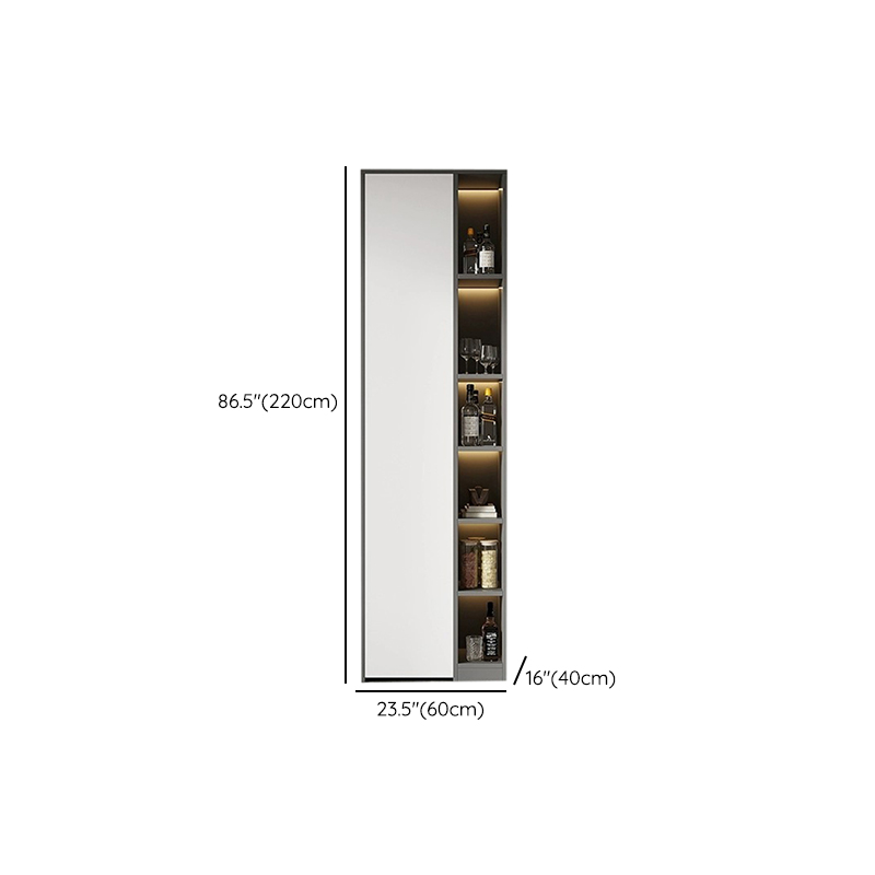 White Modern Buffet Cabinet with Cabinets and Shelves, Full Assembly Needed - image 12