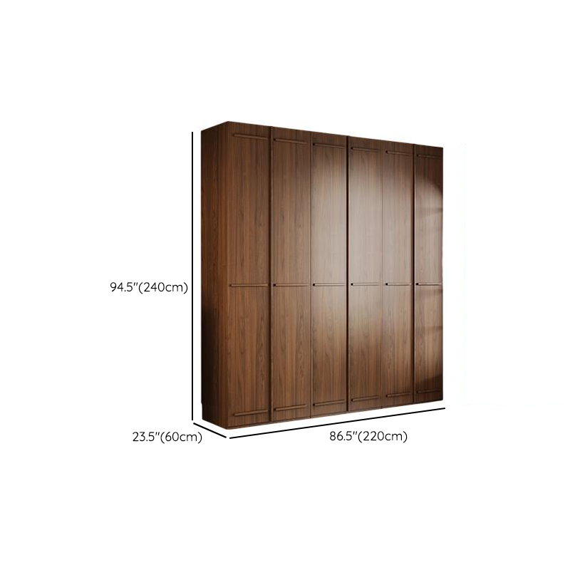 Modern Natural Wood Standalone Almirah with Soft Close Drawer and Door, Interior Shelves, and Hanging Rod - image 22