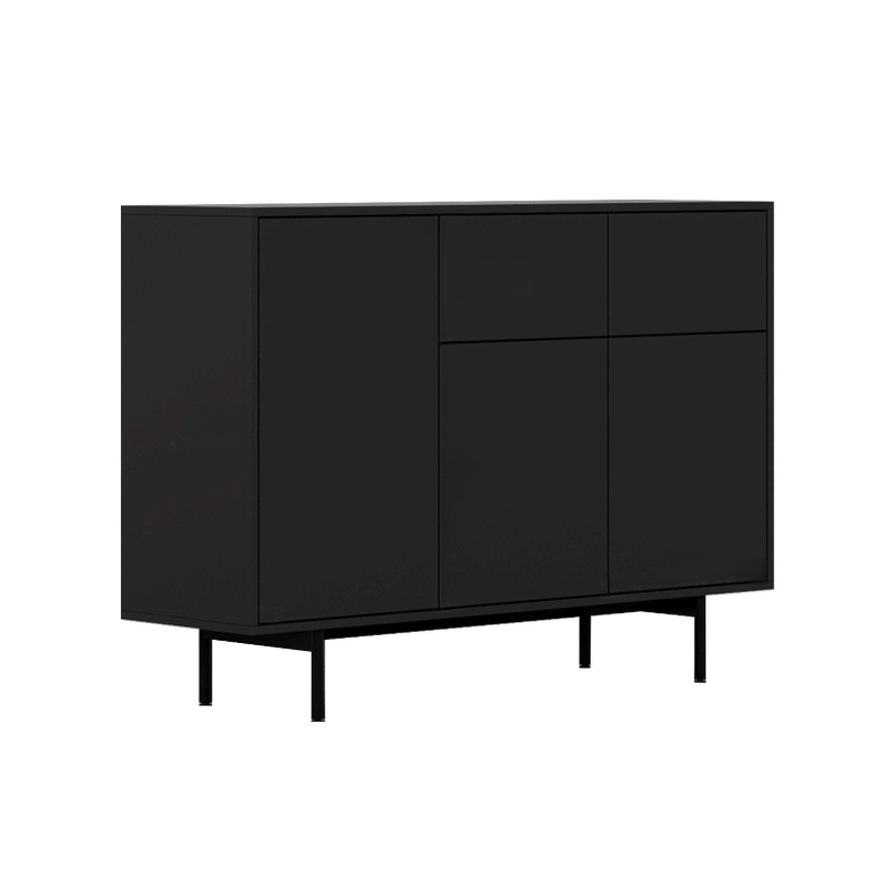 Ground Design Narrow Server with 2 or 1 Drawer, Drawers Storage, Alterable Shelf, and 3 or 2 Doors Tabletop - image 7