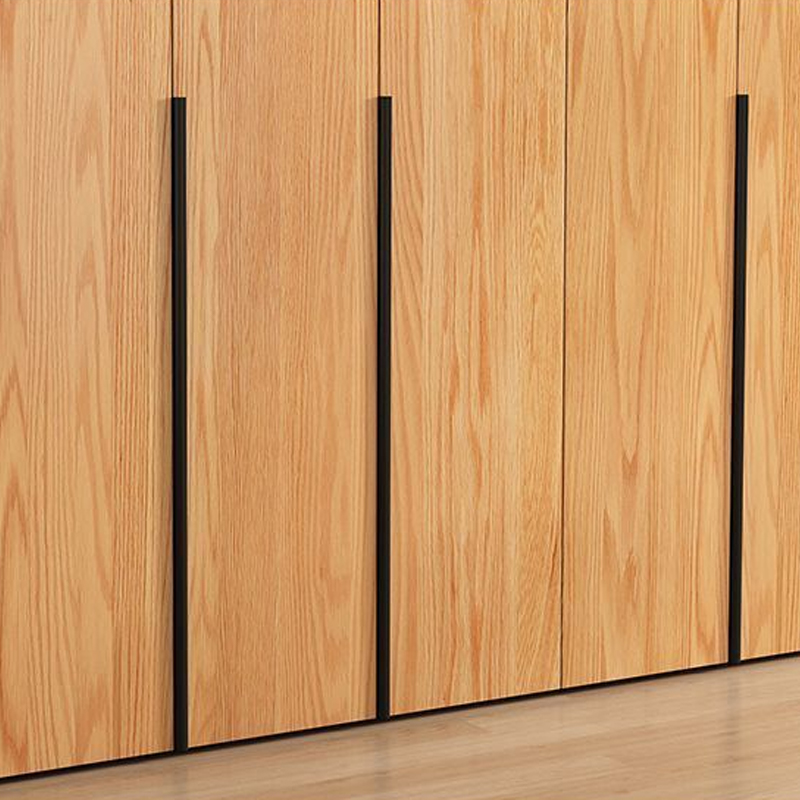 Natural Wood Freestanding Wardrobe Closet with Natural Doors - image 4
