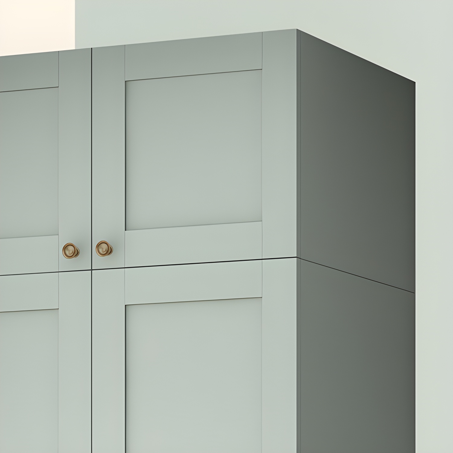 Modern Green Wood Wardrobe Armoire with Soft-Close Drawers & Clothing Rod - image 6