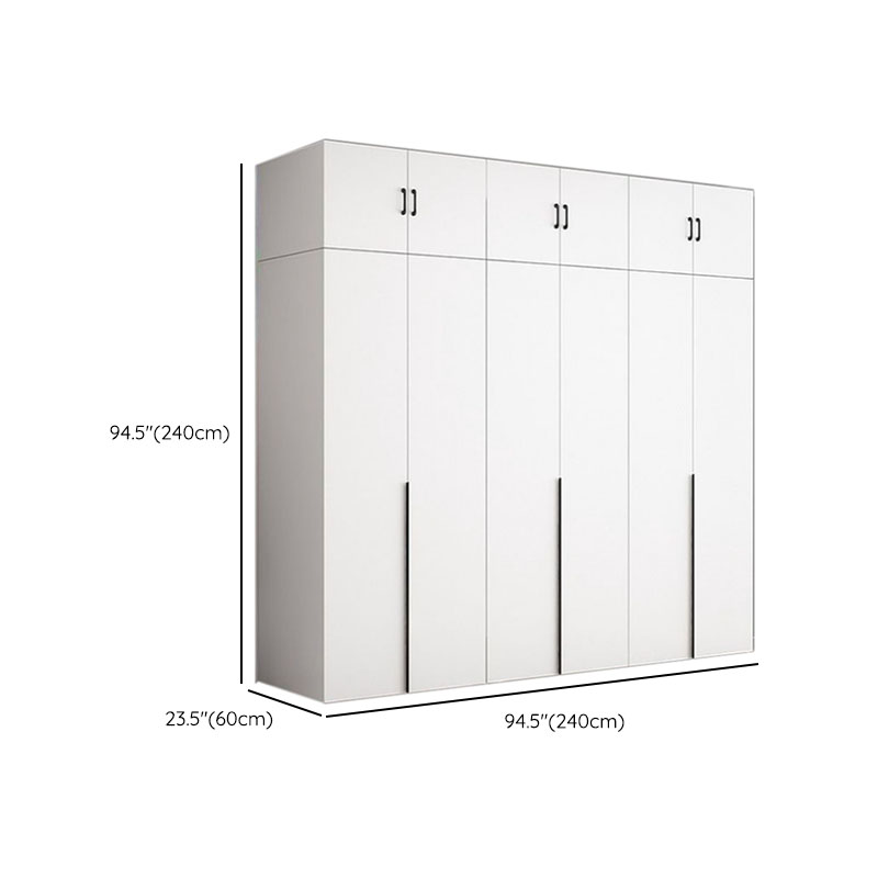 White Modish Composite Wood Wardrobe Armoire with Soft Close Door, Interior Shelves, and Hanging Rod - image 13