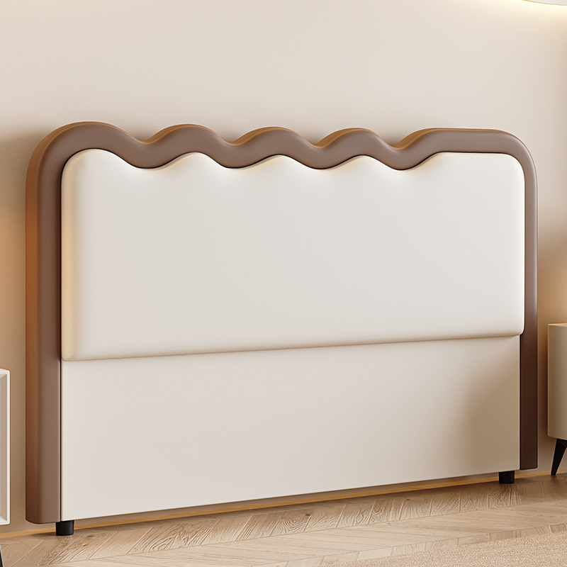 Modern Simple Style Panel Headboard in Natural Wood for California King/King/Queen Bed with No Distressing, Sponge Upholstery Fill, Free-standing Standard Installation, and Standard Height - image 6