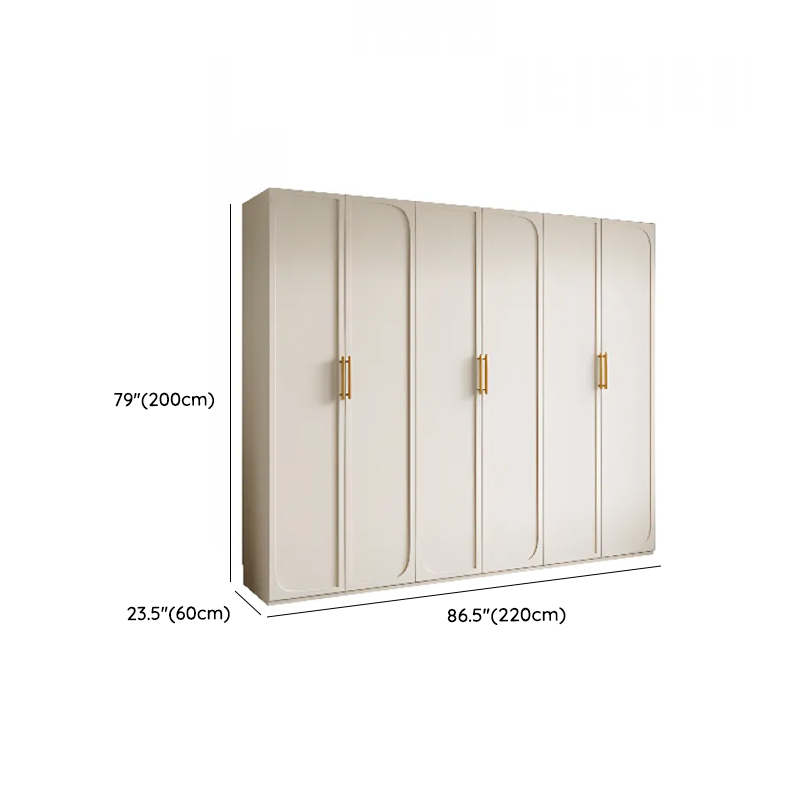 White Minimalist Wooden Wardrobe Closet with Soft Close Drawer, Soft Close Door, Interior Shelves, and Clothing Rod - image 19