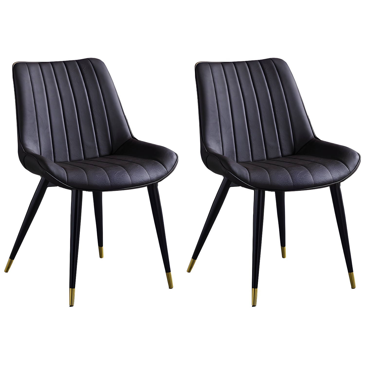 Scandinavian Leather Restaurant Side Chair Matte Finish Parsons Dining Chair - image 4