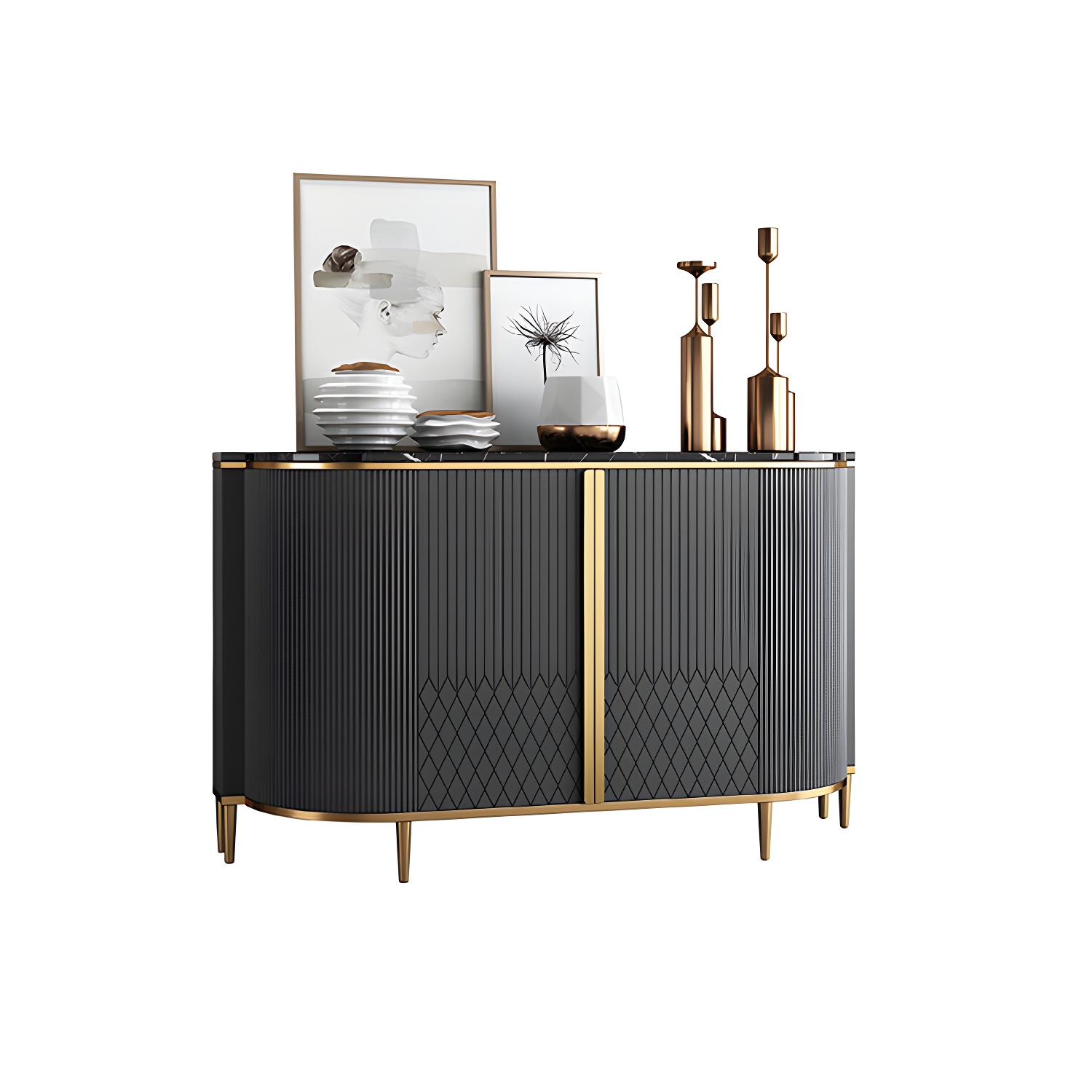 Marble Sideboard Modern & Contemporary Side Board with Cabinets - image 13