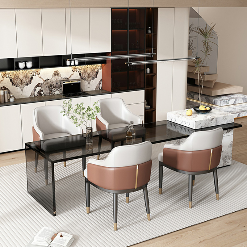 Stylish Modern Sloped Arm Chair for Kitchen & Dining with Low Back and Arms - image 7