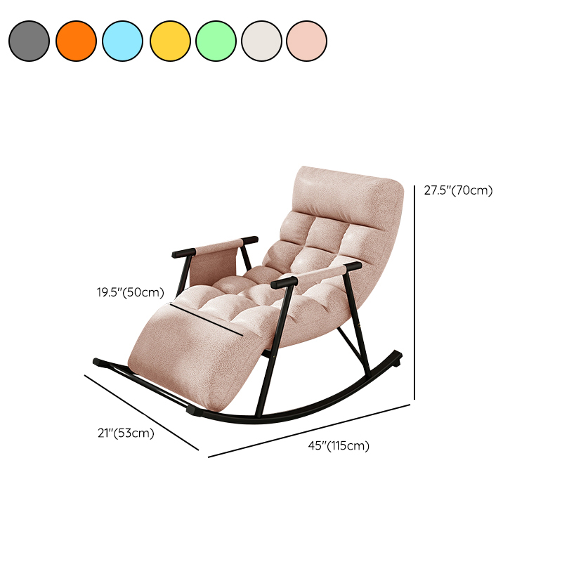 Chic Indoor Modern Rocking Chair - Upholstered, with Tuft and Track Arms, Seats One - image 20