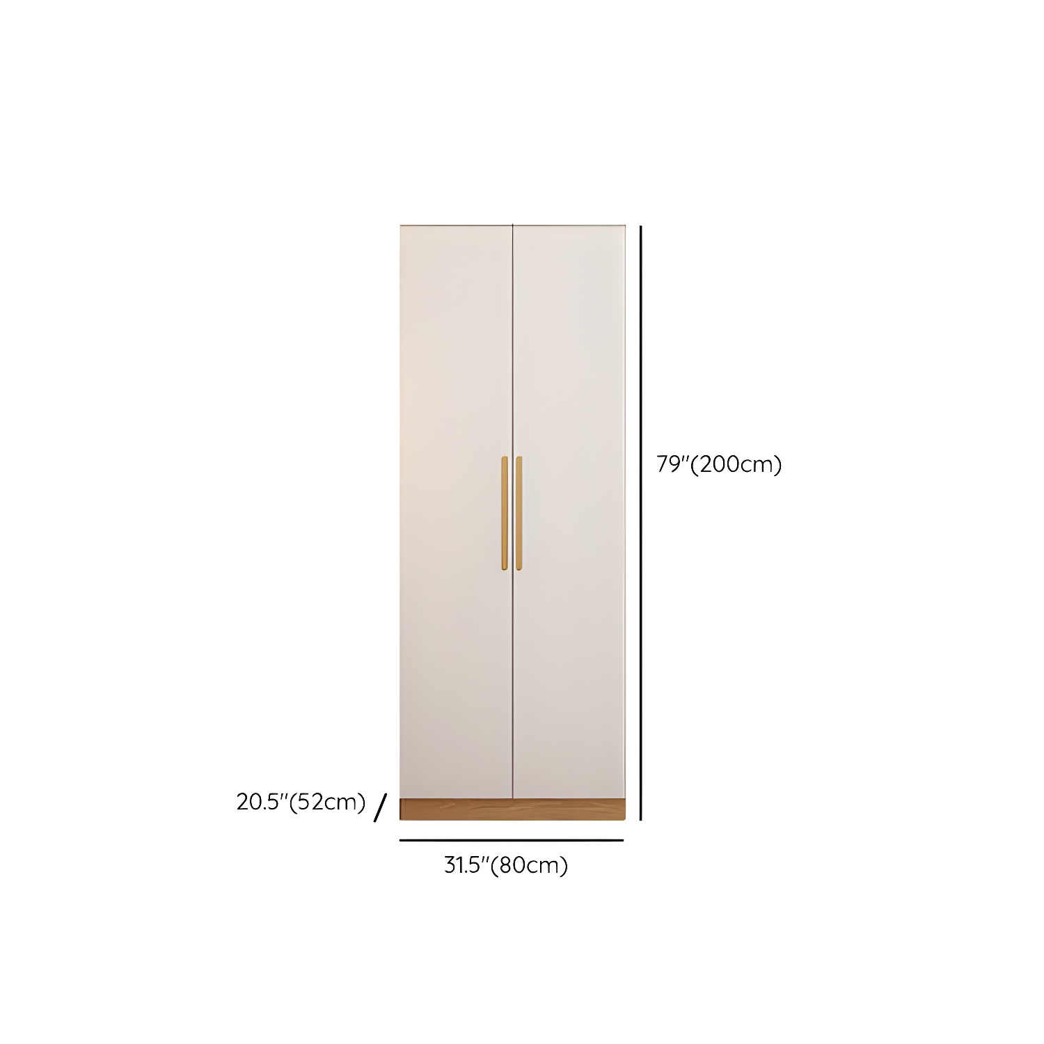 Contemporary Style Wardrobe Wooden Bedroom Closet with Hinged Door - image 15
