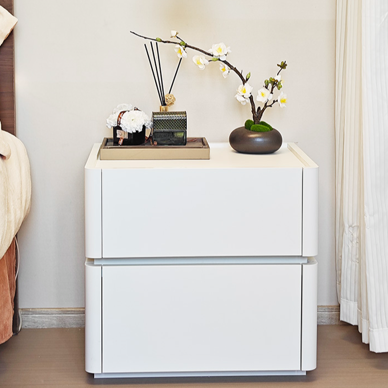 Modish Nightstand With Drawer Organization Featuring 2 Drawers and Composite Wood Countertop - image 10