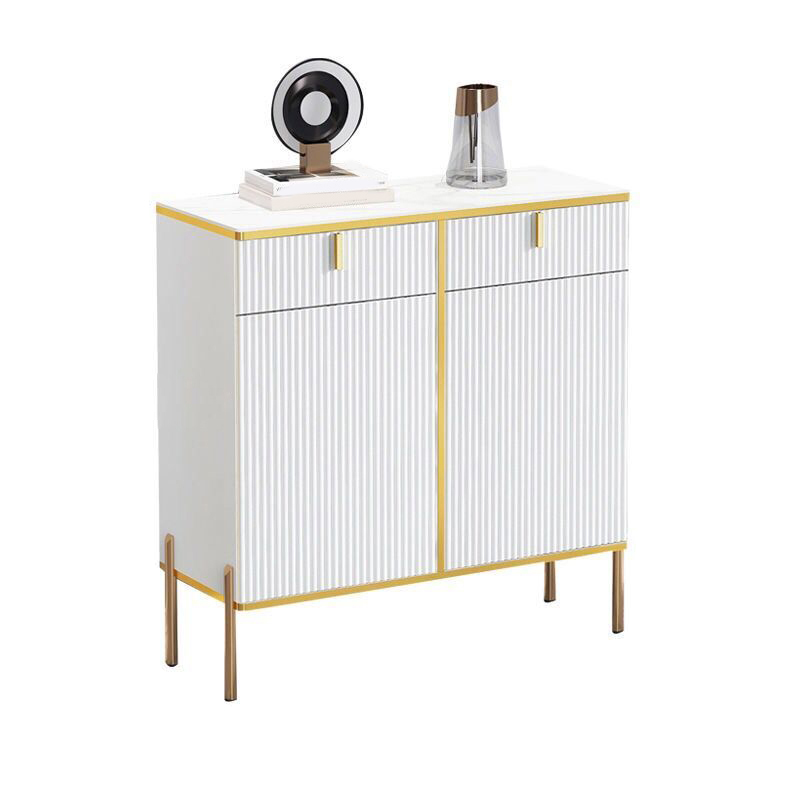 Glam Wood Sideboard Credenza with Cabinets and Drawers Assembly 40cm Width x 90cm Height - image 4