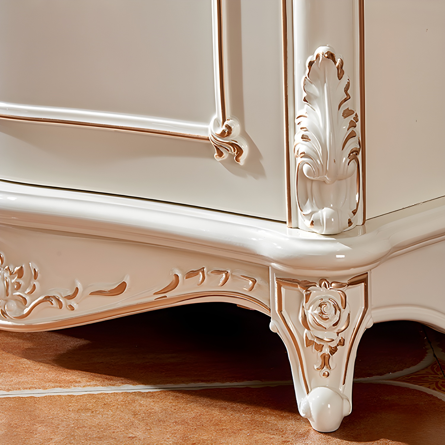 French Country Wardrobe Armoire Wood Wardrobe Cabinet for Bedroom - image 6