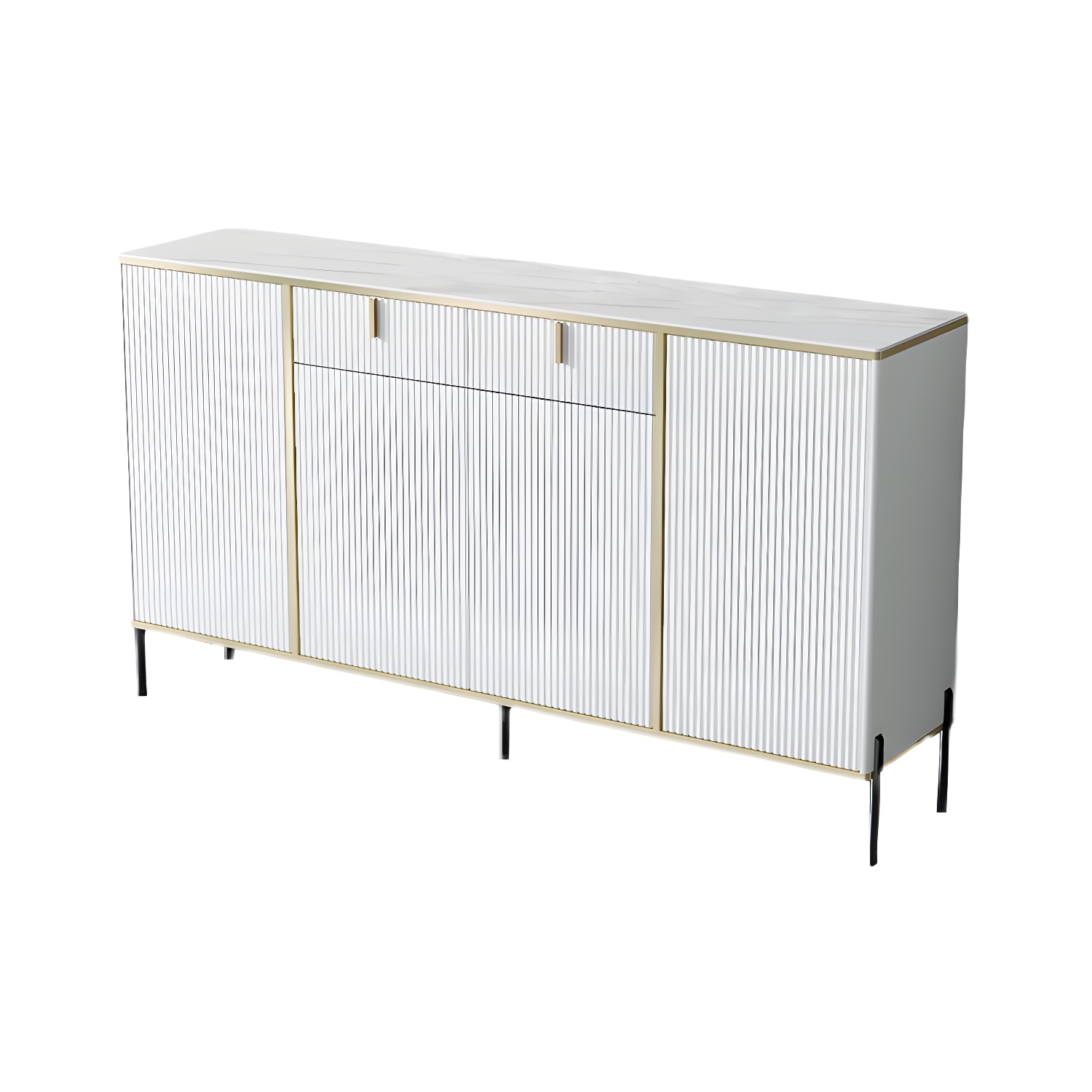 Artificial Wood Sideboard Glam Sideboard with Doors for Living Room - image 9