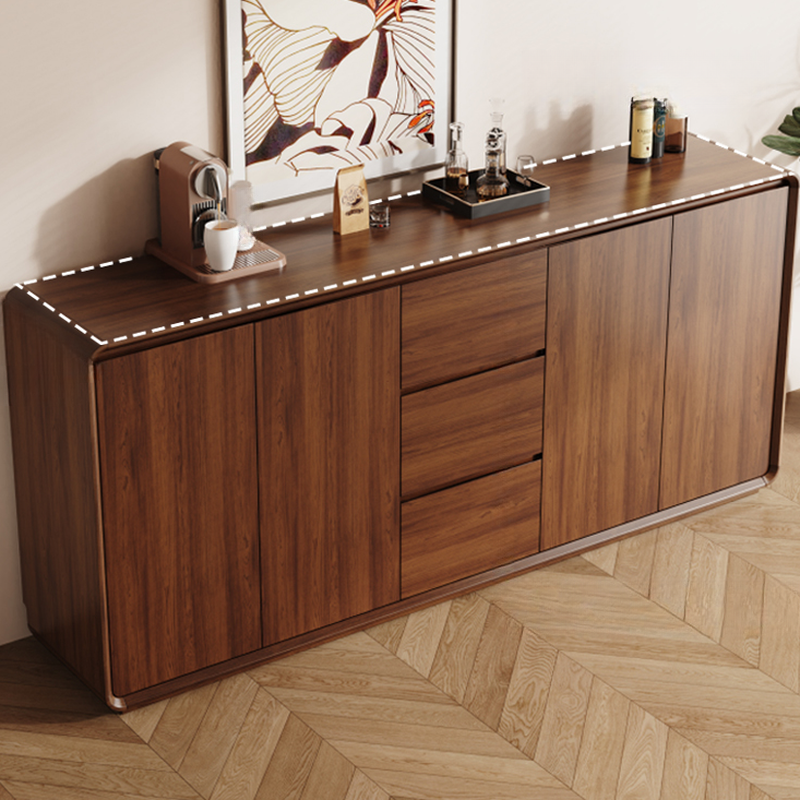 Narrow/Standard/Wide Auburn Sideboard with Lumber Adjustable Shelf, Locker, 3 Drawers and 4 Doors/2 Doors/Single Door