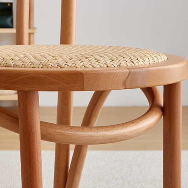 Scandinavian Wooden Side Chair with Standard Height and Armless Design - image 17