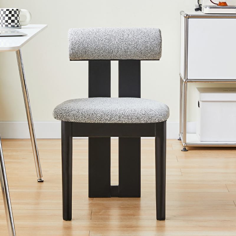 Stable Slat Back Upholstered/Faux Leather/Velour Armless Chair with Wood Legs in a Minimalist Style - image 9