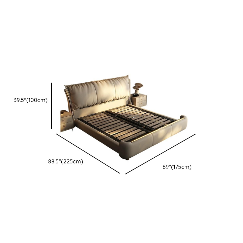 Light Gray Luxurious Solid Color Storage Bed/Platform Bed with Pine Wood Frame for Living Room - image 9