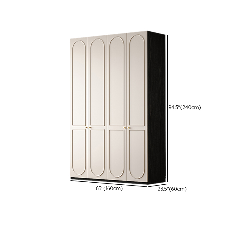 White Modish Manufactured Wood Armoire Cabinet with Soft Close Drawer, Soft Close Door, Interior Shelves, and Clothing Rod - image 11