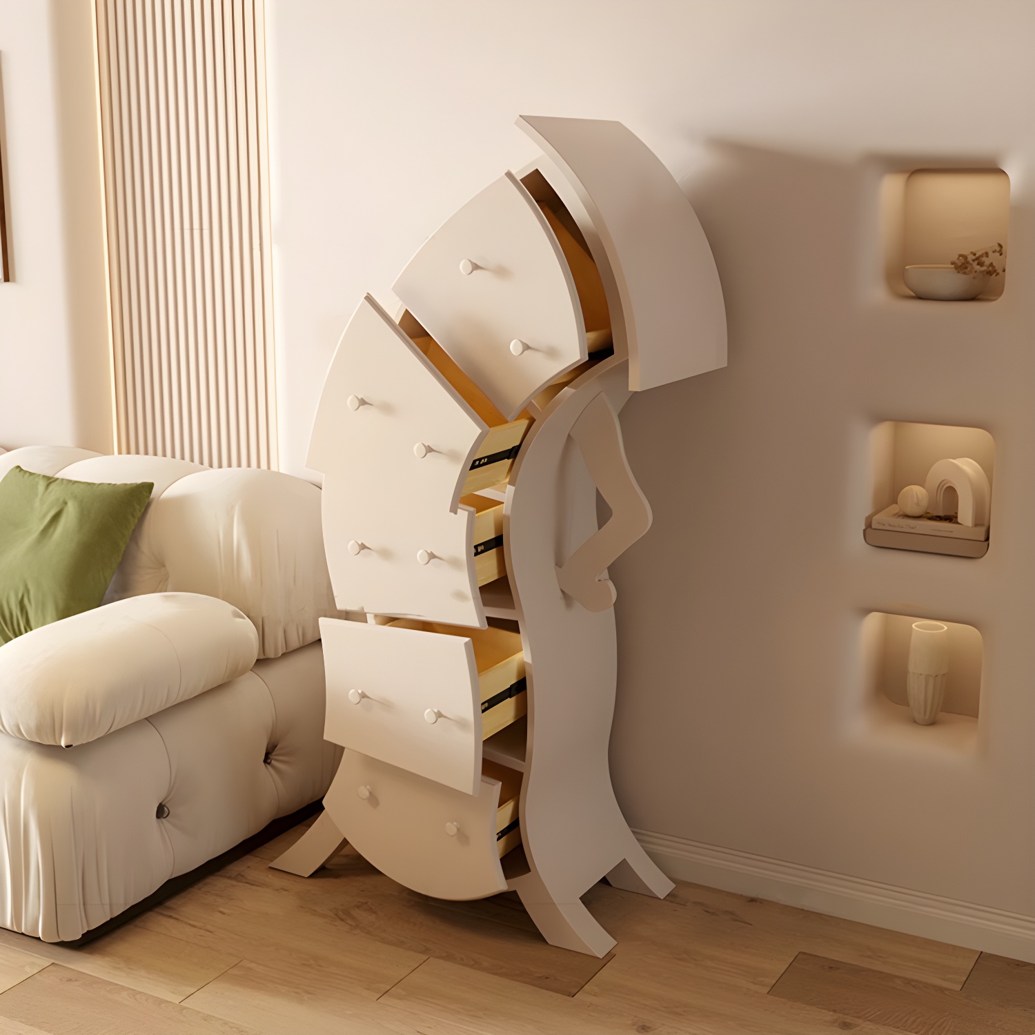 Modern Wood Accent Chest with Soft Close Drawers and Standard Length - image 9