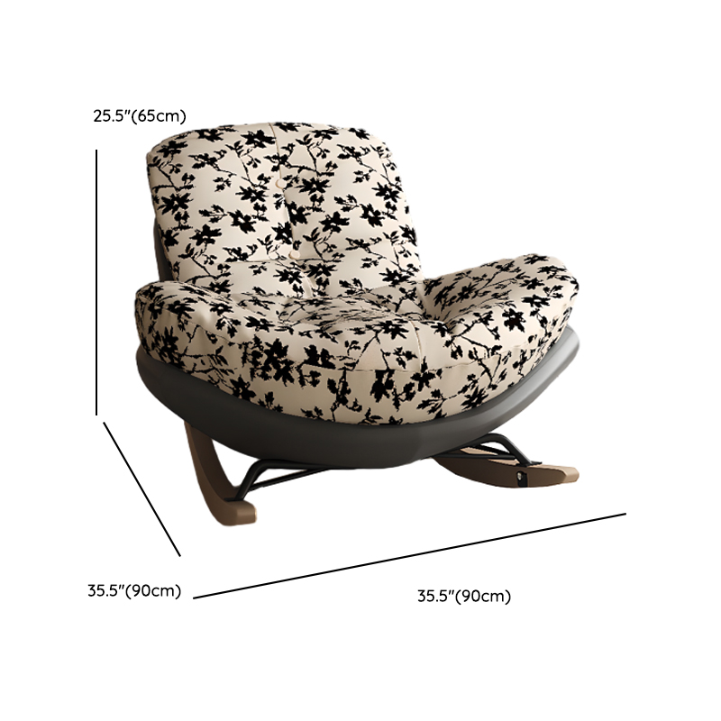 Chalk Modern Simple Style Upholstered Rocking Chair Couch, Scratch-defiant & Cushioned - image 19