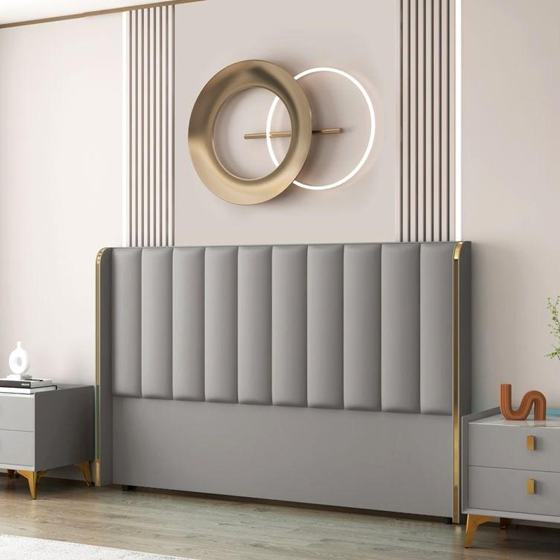 Modish Style Wingback Headboard in Timber with No Distressing, Rectangle Shape for King/Queen/Full Bed, Featuring Sponge Upholstery and Standard Height - image 3