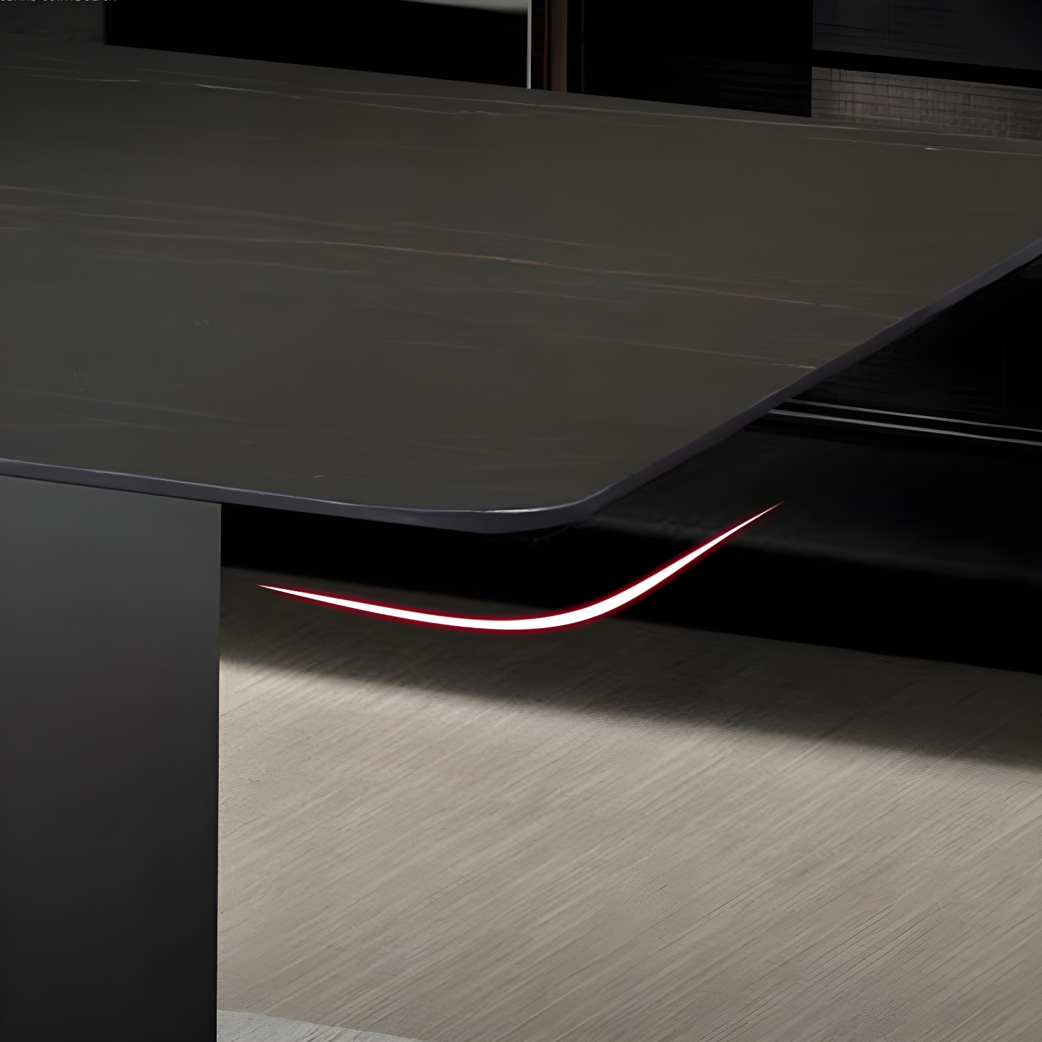 Rectangular Sintered Stone Dining Table Modern Furniture with Steel Base for Home - image 7