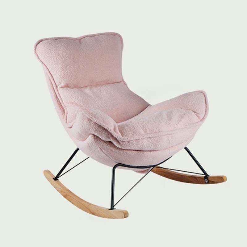 Comfortable Upholstered Rocking Chair with Solid Wood Frame for Modern Home Decor - image 5