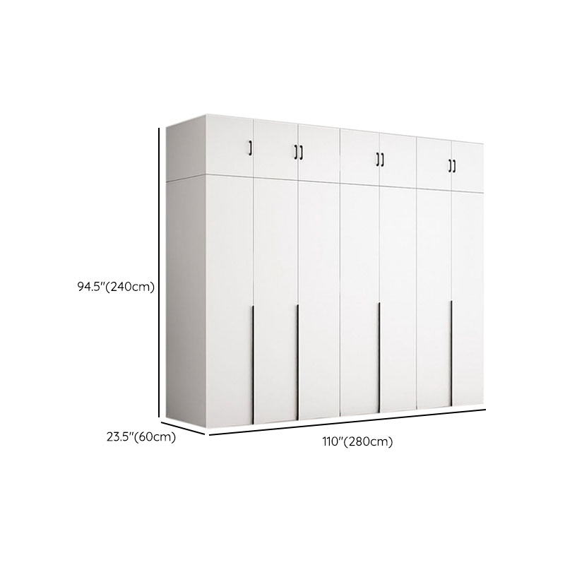 White Modish Composite Wood Wardrobe Armoire with Soft Close Door, Interior Shelves, and Hanging Rod - image 14