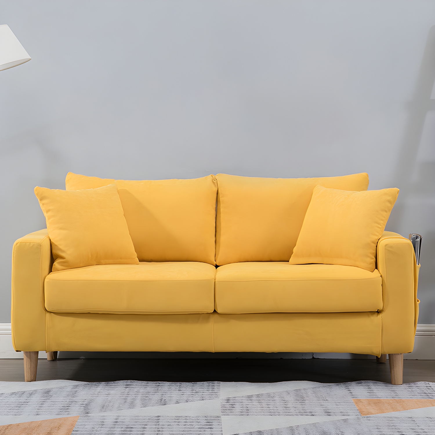 Beige Modern Farmhouse Cushions Standard Sofa 21.65"High Square Arm Sofa - image 25