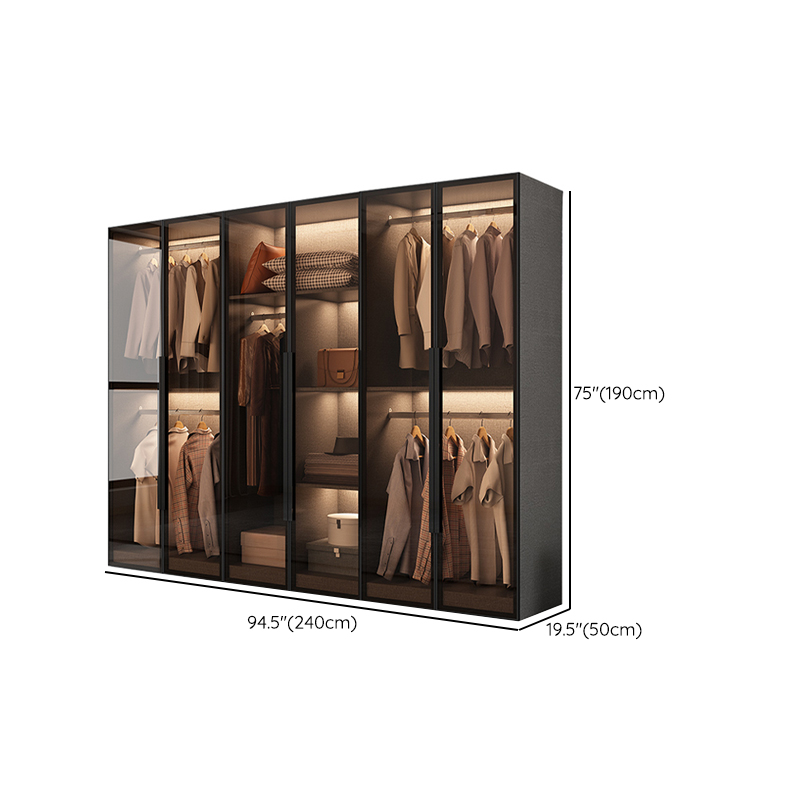 Ink Casual Lumber Wardrobe with Soft Close Door, Interior Shelves, and Hanging Rod - image 18