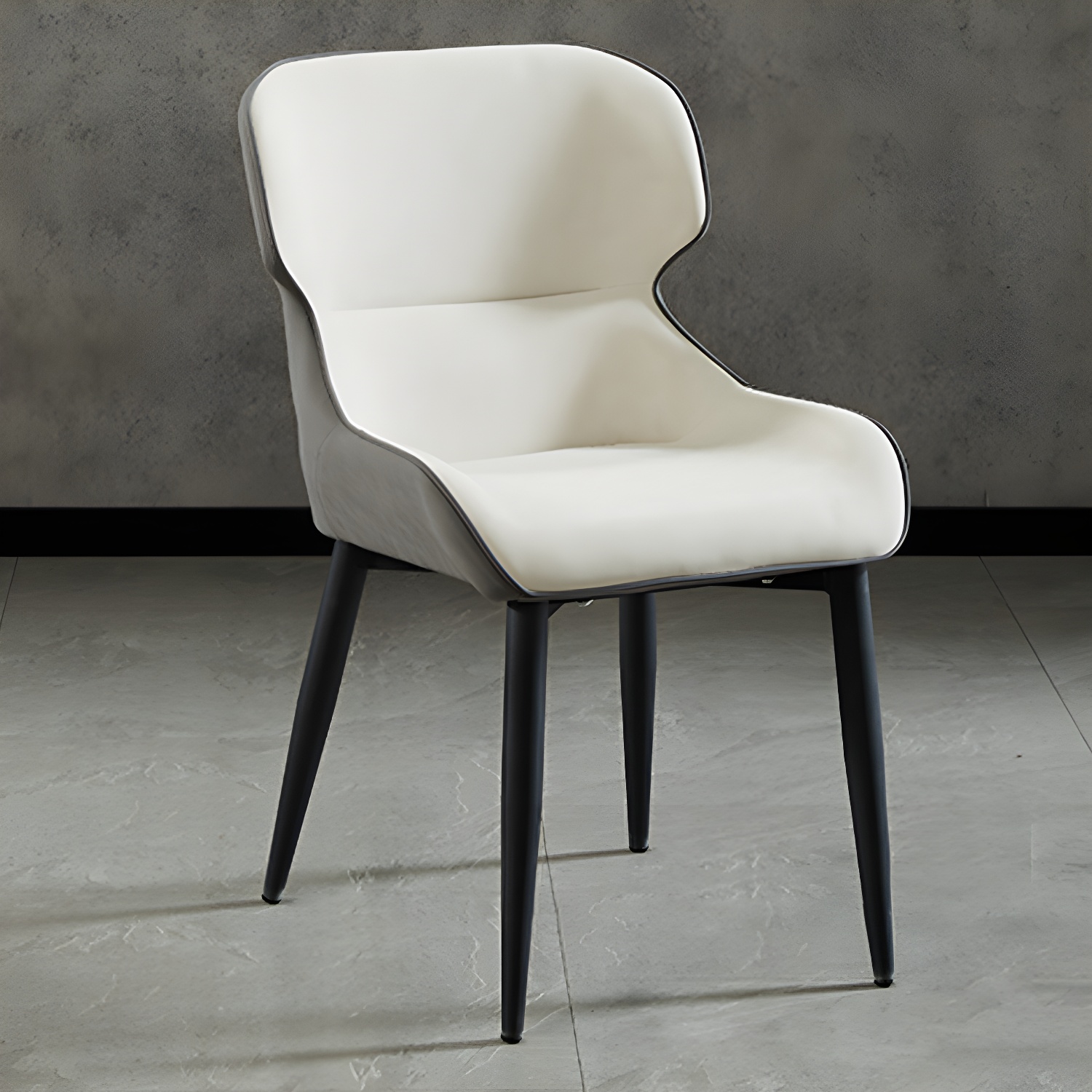 Nordic Style Metal Armless Dining Chairs Wingback Side Chair for Home Use - image 6