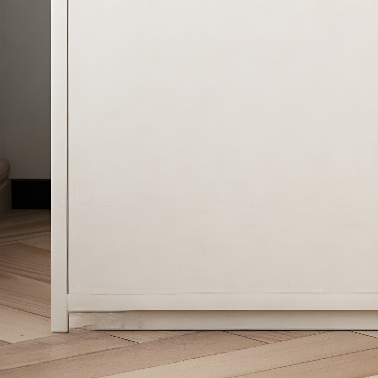 Modern White Wardrobe Cabinet Engineered Wood Wardrobe with Garment Rod - image 4