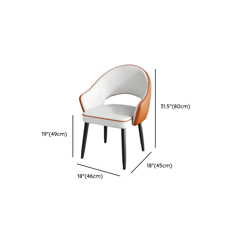 Modish Arm Chair with Ventilated Back, Padded Upholstery, Arms, and Steel Legs - image 27