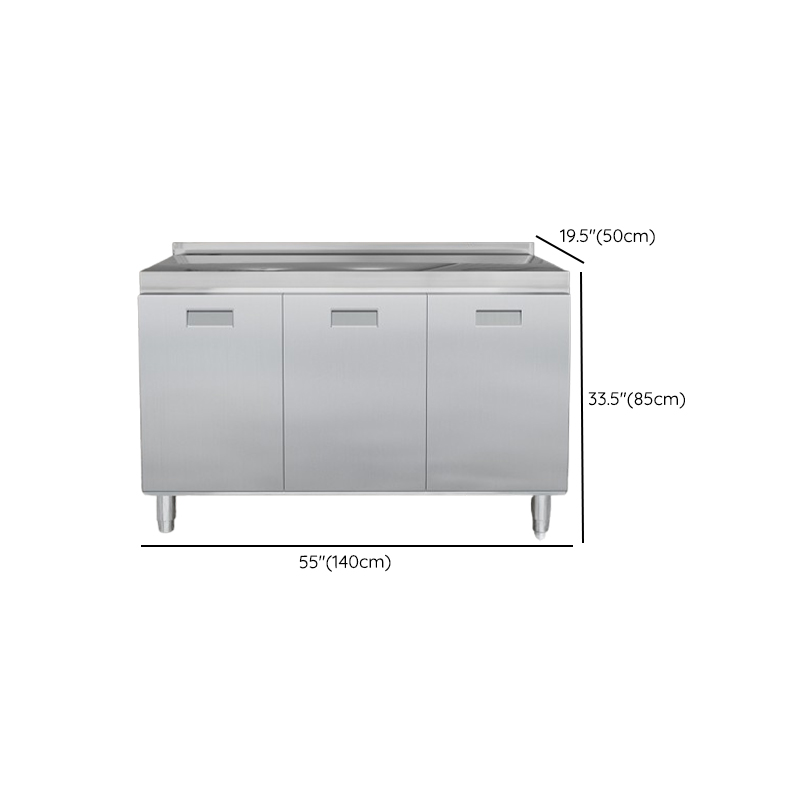 Minimalist Standard/Narrow Metal Buffet Table Kitchen Cupboards with 3 Shelves & 4 Doors/3 Doors/2 Doors - image 13