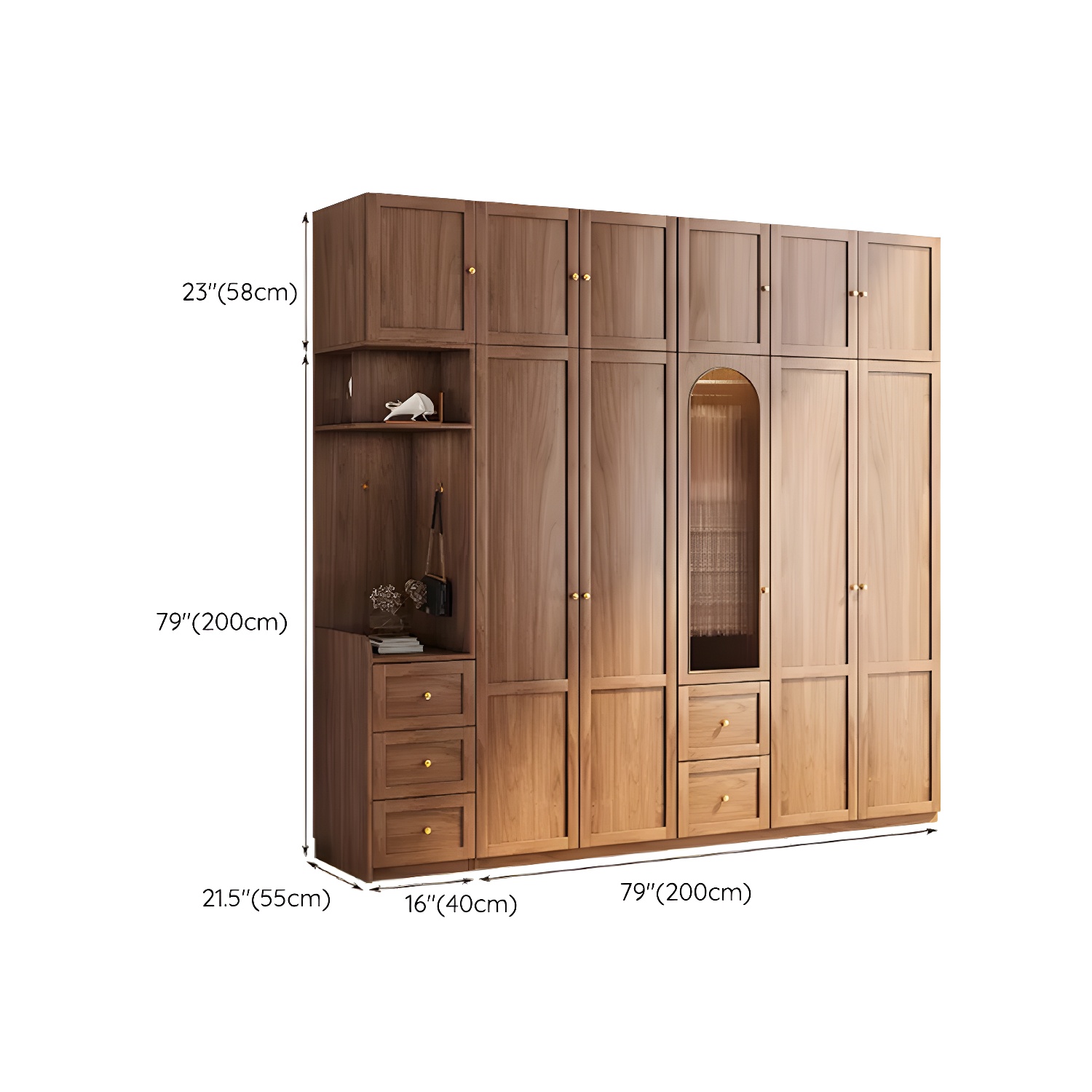 Fashionable Natural Wood Wardrobe Armoire for Stylish Closet Organization - image 32