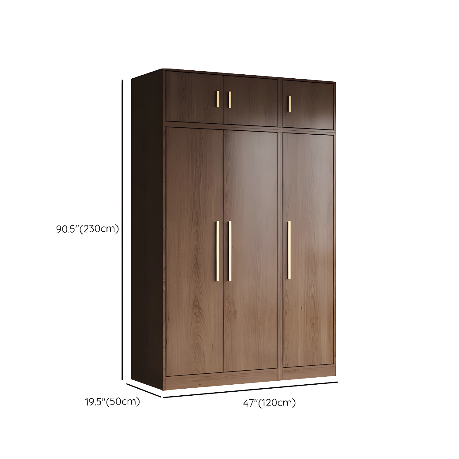 Wood Grain Design Armoires & Wardrobes with Soft Close Door and Storage Space - image 27