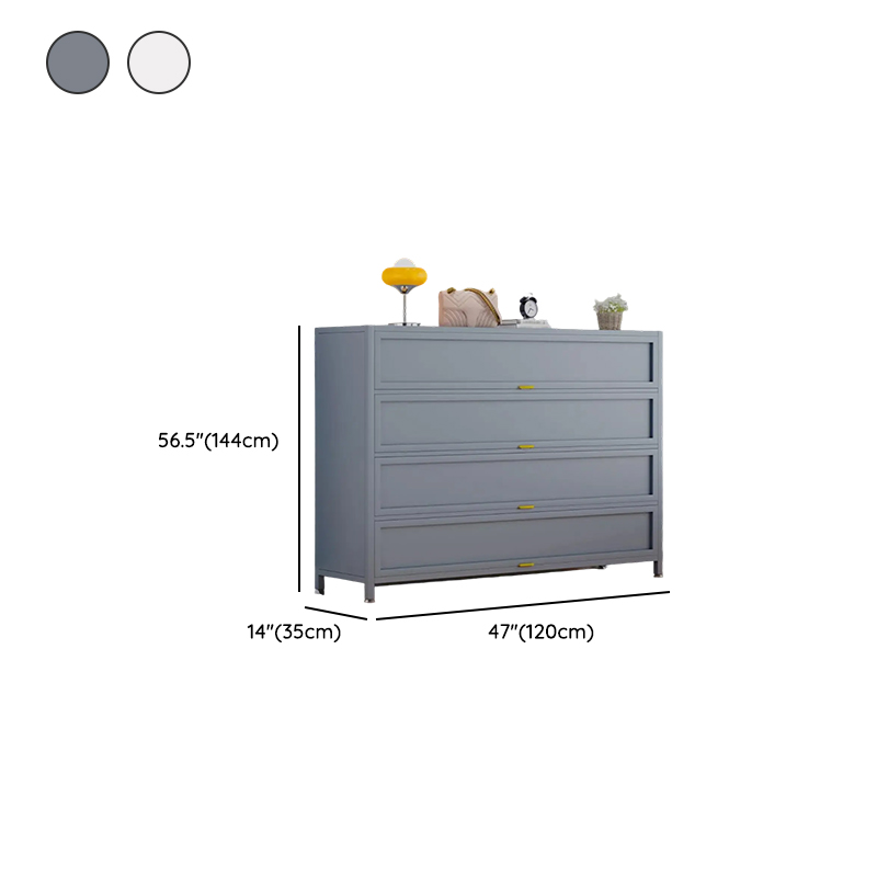Casual Iron Desk Combo Dresser with Multiple Cabinets and Interior Shelves Options - image 17