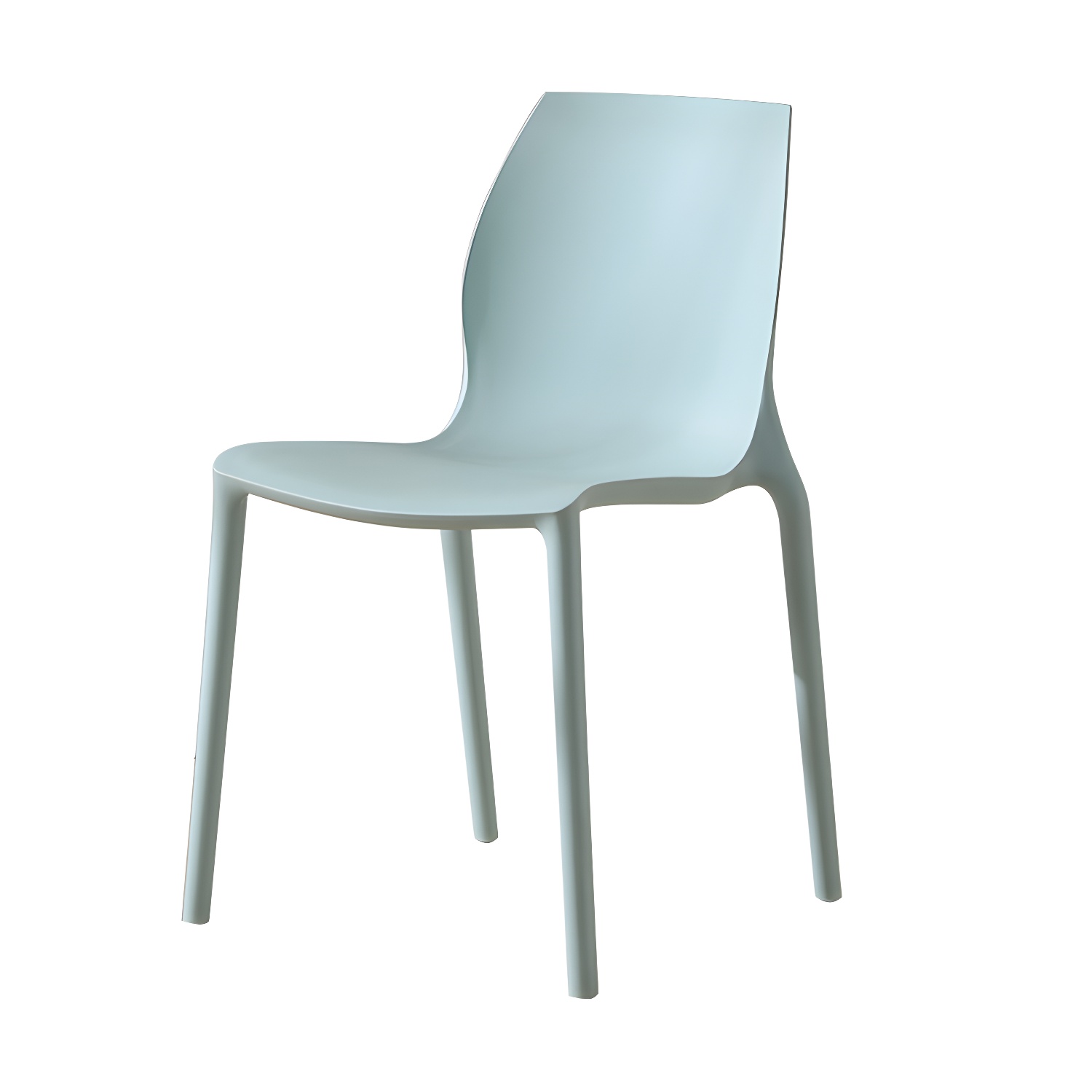 Contemporary Plastic Dining Room Chair Multicolor Stackable Side Chair