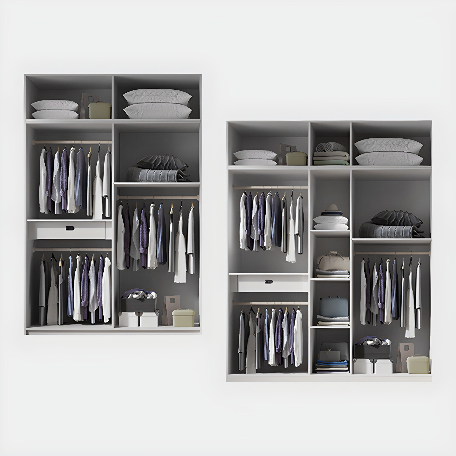 Bedroom Soft Close Doors Armoire Modern Style Wooden Wardrobe Cabinet - image 8